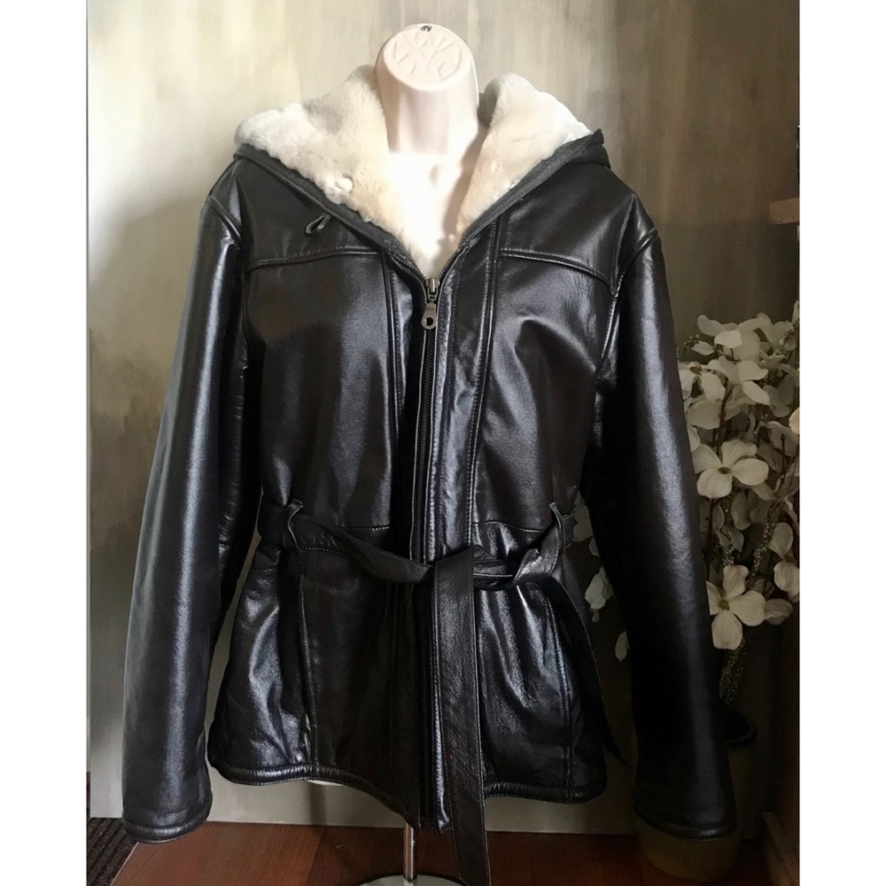 Vintage Fur Lined Leather Jacket